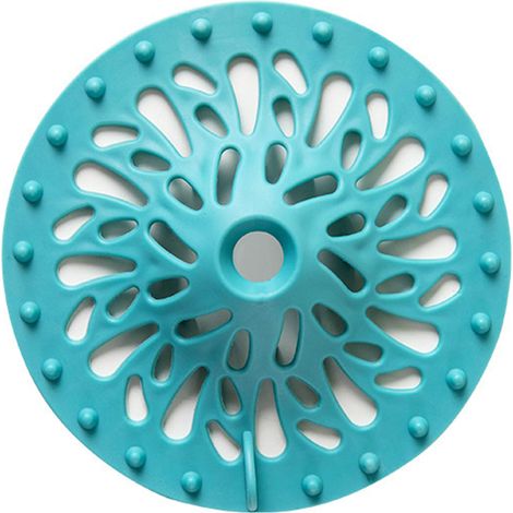 Couvercle de bonde de douche anti-cheveux en TPR, protège-bouchon, convient pour baignoire, douche et lavabo, diamètre 9,9 cm (3,9 po). (1/5)
