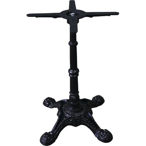 Bolero CE155 ghisa ornato gamba tavolo base, nero (1/5)