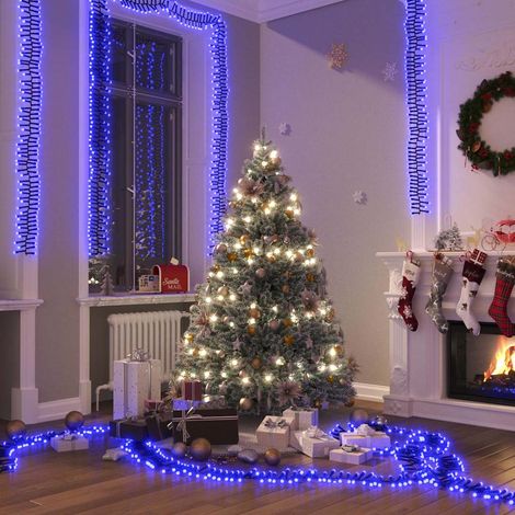 Guirlande Lumineuse LED Grappe Décorative pour Noël et Fêtes PVC 1000 LED Bleu 11 m - PANGIVO (1/5)