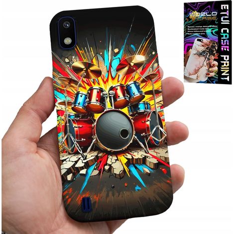 Coque pour Samsung A10 - motif batterie rock & roll + feuille d'aluminium (1/5)