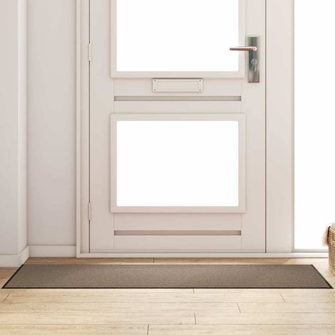 vidaXL Tapis d'entrée Beige et Noir 60 x 180 cm 100% Polyamide (1/5)
