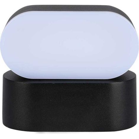 V-TAC VT-816 Lampada LED ovale orientabile 6W da parete 120LM/W colore nero bianco caldo 3000K IP65 - SKU 218288 (1/5)