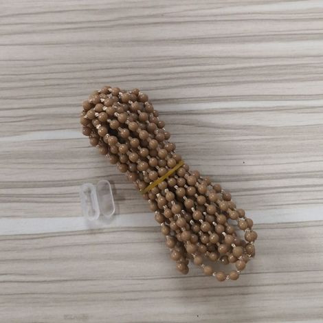 Accessoires pour store vertical à perles marron de 10 mètres / store vénitien vertical à enrouleur, perles en plastique, chaînette de fermeture éclair et chaînette. (1/5)