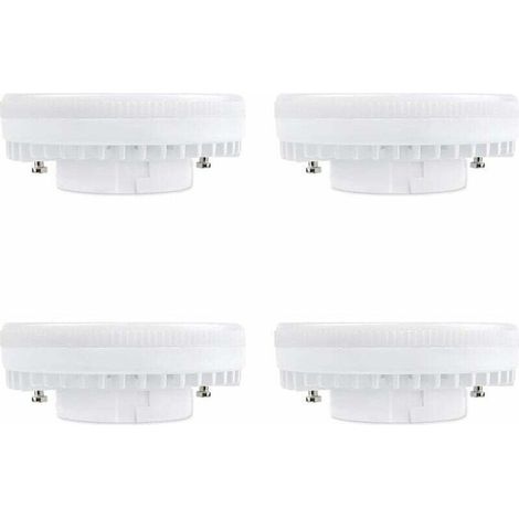 Spot LED GX53 9W Blanc Chaud 3000K, 900LM, AC 230V, Equivalent CFL GX53 15 18W, 120° Ampoule Réflecteur LED GX53 pour Meuble Cuisine/Armoire, non dimmable, lot de 4 [Classe énergétique A+] (1/5)