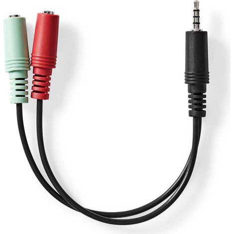 Cable de sonido estereo pasador de 35 mm 2x 35 mm hona niquel plateado 020m redondo antracita lada (1/5)