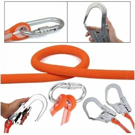 Harnais de sécurité antichute 1.6 m – Nylon + acier – Protection optimale pour travaux aériens – Norme EPI (1/4)