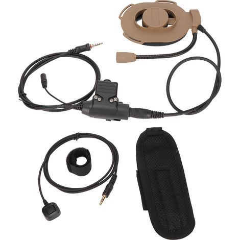 Casque moto unilatéral militaire avec micro U94 et micro digital pour Yaesu Vertex VX‑6R VX‑7R (1/5)