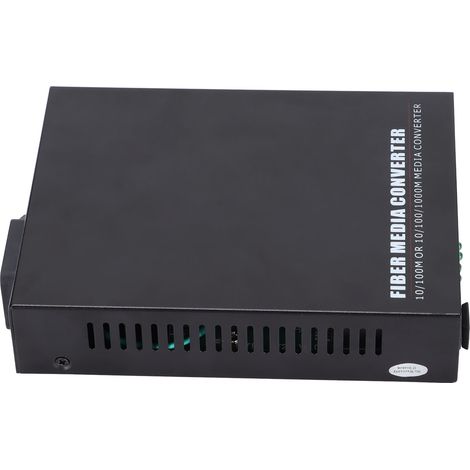 Transmetteur optique TBC‑MC3312NS20A 100‑250V UE, convertisseur média Ethernet fibre monomode, adaptateur prise secteur optique.