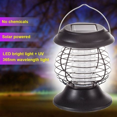 Lanterne portable solaire anti-moustique, lampe tue-insecte rechargeable, éclairage camp site, lot de 2, lanterne solaire portable - accessoire camping (1/5)