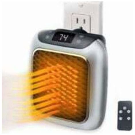 Chauffage soufflant intelligent en céramique de 800 W, chauffage électrique avec prise murale, mini chauffage soufflant électrique avec télécommande et thermostat pour chambre, bureau, salon (1/5)