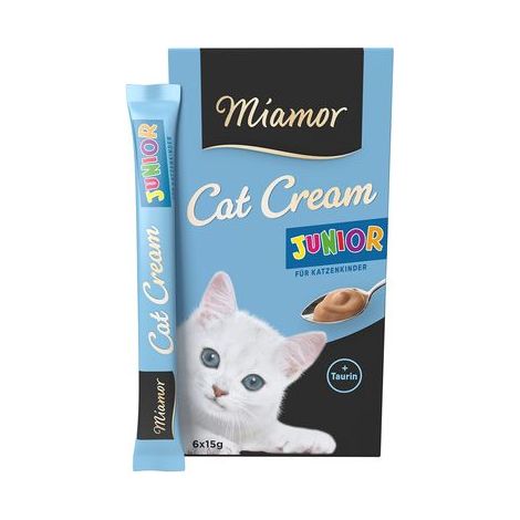 Pasta de crema para gatos Miamor con taurina, un premio para gatitos, 6 x 15 g