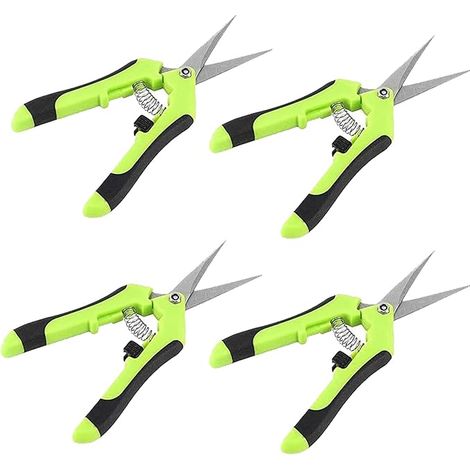 4 PCS 6.5 Inch Bud Trimming Scissors, Professional Stainless Steel Gardening Pruning Shears, Gardening Hand Pruners for Easy Pruning Garden Tree Pot Plant Flowers (1/5)