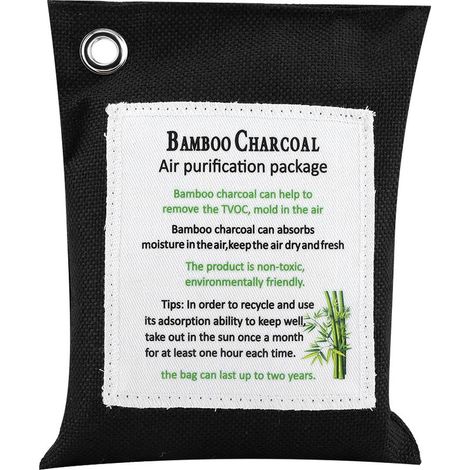 Sachet Purificateur D Air - Charbon Actif Bambou - Pour Voiture Placard Salle De Bain - 8 Unites (1/5)
