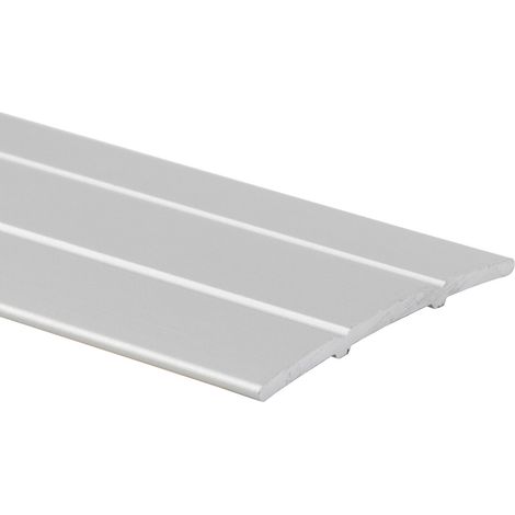 Karat – Seuil de porte en aluminium autocollant 100 cm – Largeur 38 mm – Argent – Pour transition entre revêtements de sol