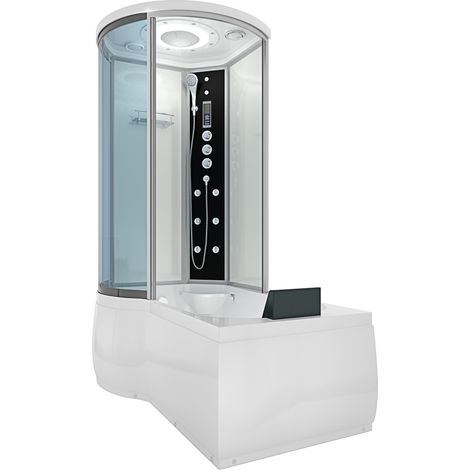 Whirlpool Wanne Duschtempel Dusche Duschkabine K55-R03-WP 100x170 cm ohne 2K Scheiben Versiegelung (1/5)