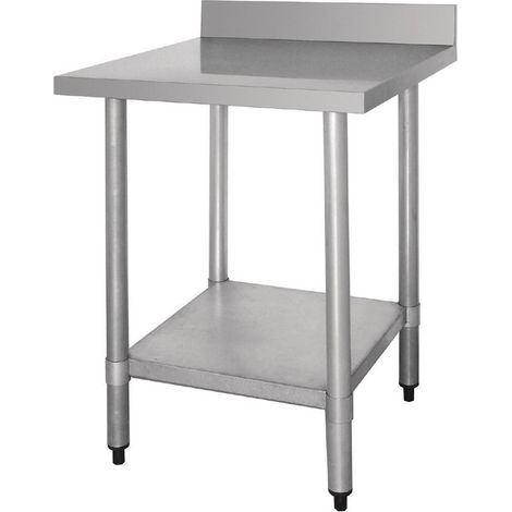 Table Inox avec Dosseret - Gamme 600 - Vogue (1/5)