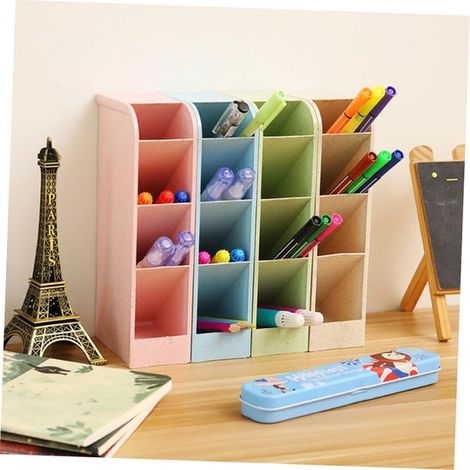 Schreibtisch-Organizer 4-teilig Marker-Organizer Stiftehalter Schreibtisch-Stiftehalter Make-up-Organizer Stifteablage 20 5 x 9 3 x 5 3 cm 20,5 9,3 (1/4)