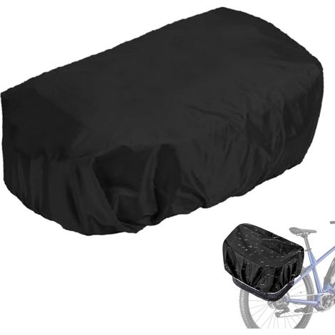 Housse de panier de vélo multifonctionnelle avec filet à bagages, adaptée à toutes les conditions météorologiques (noir, taille S) (1/4)