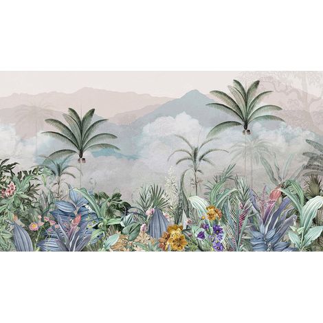 Papier peint panoramique - Plantes Tropicales - 130 cm x 73 cm (1/2)