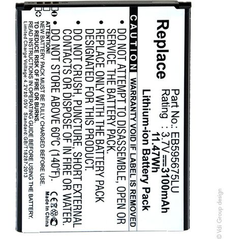 NX - Batterie téléphone, smartphone, GSM pour Samsung 3.8V 3100mAh - EB595675LUEB-L1J9L