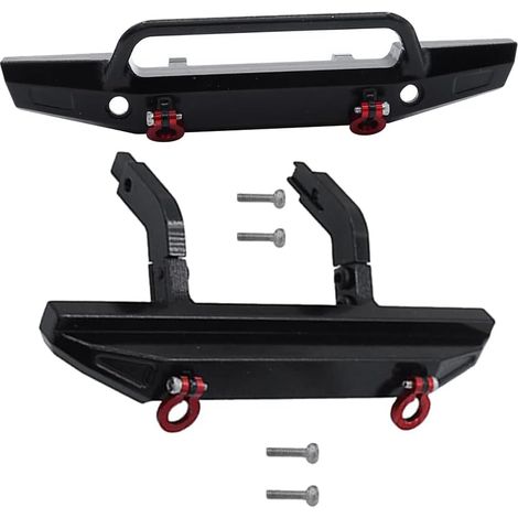 Pare-chocs arrière en métal pour voiture sur 1/18 RC TRX4-M TRX4M Pièces de mise à niveau, noir (1/5)