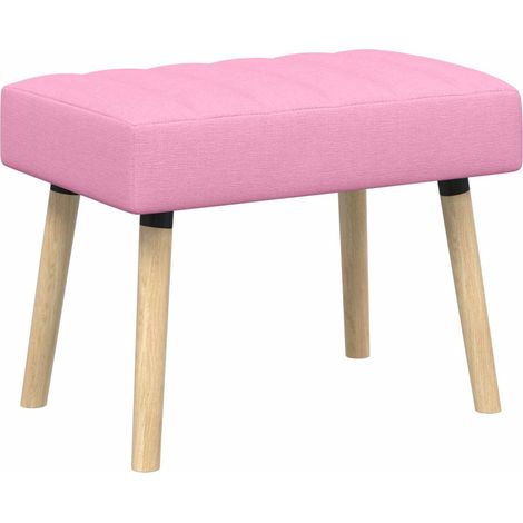 Channel-Tufted Bench Pink 60 x 40 x 45 cm Fabric vidaXL