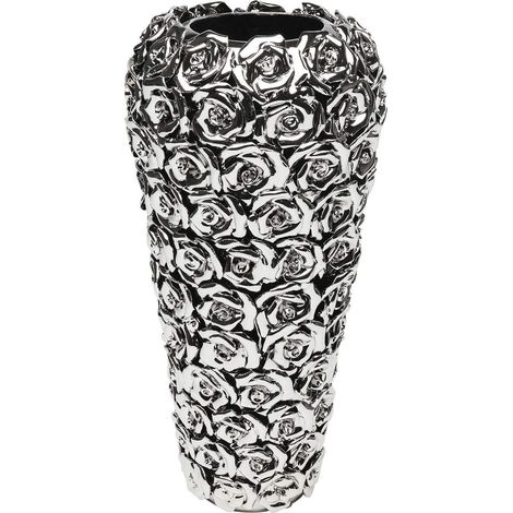 Kare Design Vaso Rose Multi, Argento, 45cm, Mare di Fiori, Portafiori, Decorazione Primavera Estate (1/4)