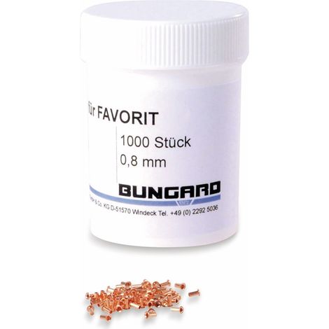 BUNGARD Rivets traversants, 0,8, 1000 pièces