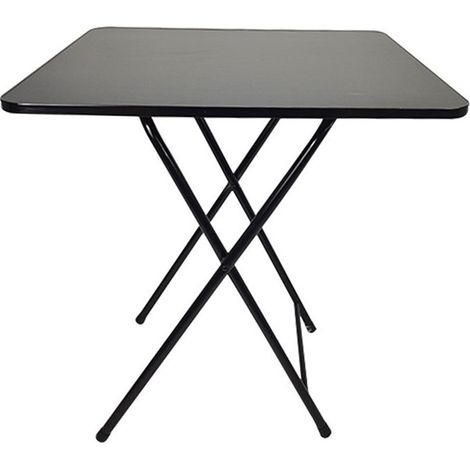 FIANAO – Esstisch – Schreibtisch – klappbar, quadratisch, MDF, hohe Tragfähigkeit, platzsparend – für 4 Personen, Wohnzimmer, Schlafzimmer, Büro – Maße: 60 × 60 × 70 cm – Schwarz (1/5)