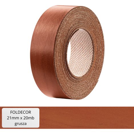 Bande de chant pour meubles en mélamine poirier avec colle thermofusible 21 mm (20 m) (1/5)