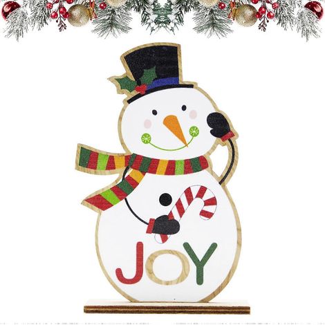Décorations de table de Noël, Panneau de table en bois de Noël, Décoration de table en bois de Noël, Centre de table du Père Noël, Ornement de Noël (1/5)