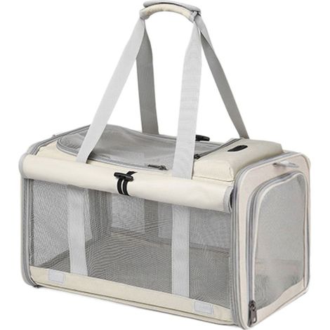 Cat Carrier and Dog Carrier is Designed for Pets Weighing up to 16 lbs.Soft-Sided,Durable and Collapsible Travel Carrier,Breathable Mesh for Ventilation,Adjustable Shoulder Strap for Comfort (1/5)