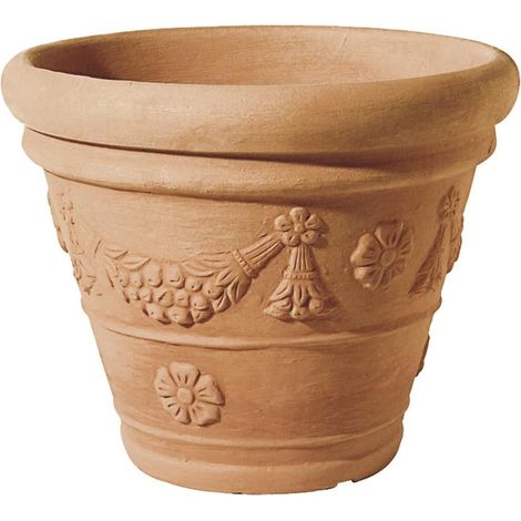 Vase en résine Shabby diamètre 50cm – Résistant aux UV – Pour espaces intérieurs et extérieurs – Nettoyage facile – Vasar