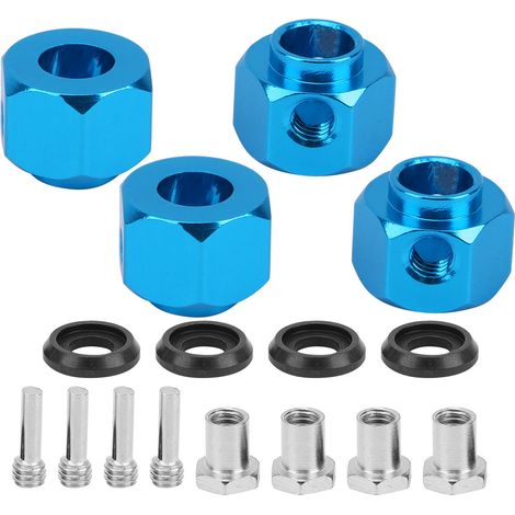 Connecteur d'élargissement de moyeu de roue hexagonal 9mm en alliage d'aluminium pour TRAXXAS TRX4 TRX6, voiture RC 1/10, bleu (1/5)