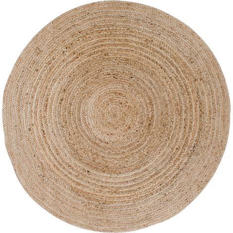 Broom Teppich Ø90 cm in Jute natur.
