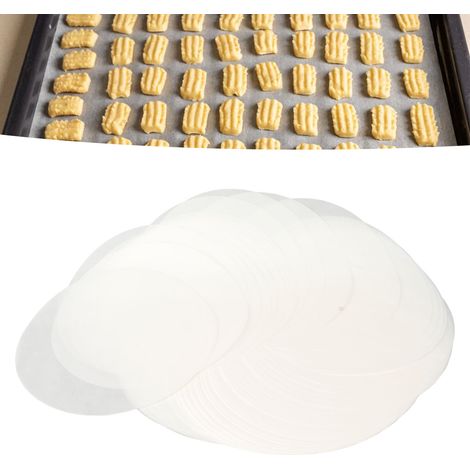 100 feuilles de moules à gâteaux ronds (petit format, sans trous) (1/5)