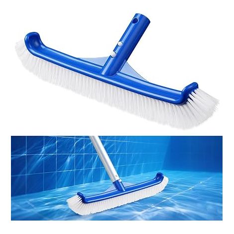 Pool Brush Head, 43cm Pool Brush Head, Brush for Pool Tiles, Floors, Walls, Pool Cleaning Brush with EZ Clip and Handle, for Bathroom, Spa, Kitchen (1/5)