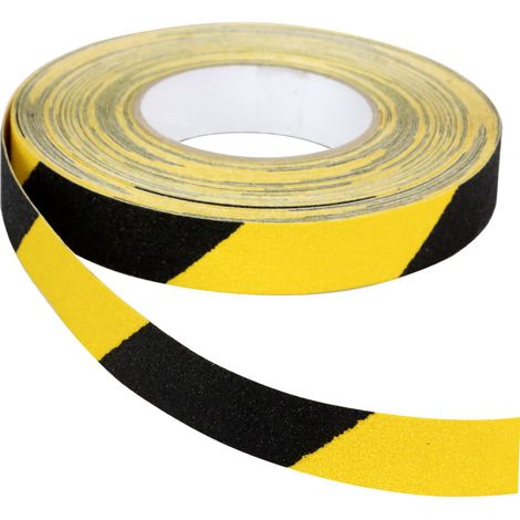 Ruban 25mm x 18m Antidérapant Jaune/Noir - 8001476 (1/3)