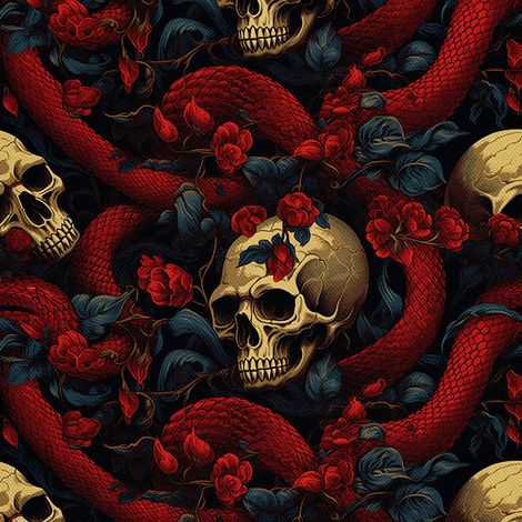 Tela decorativa para exteriores Oxford - Motivo de calavera I DX4607 (1/5)