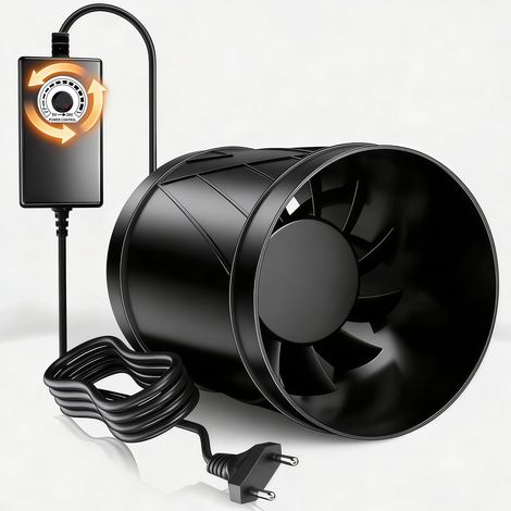 Extracteur d'Air 150mm, Ventilateur Extracteur Puissante 587m³/h, Ventilateur Économe en Énergie de 19W avec Régulateur de Vitesse, Aérateur Extracteur pour VMC, Salle de Bain, Cave, Tente (1/5)