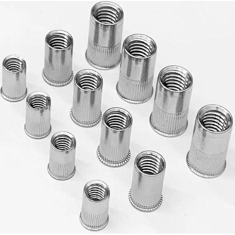Écrous à sertir aveugles, écrous à sertir, acier inoxydable A2 VA, petite tête fraisée, rivets filetés (1/5)