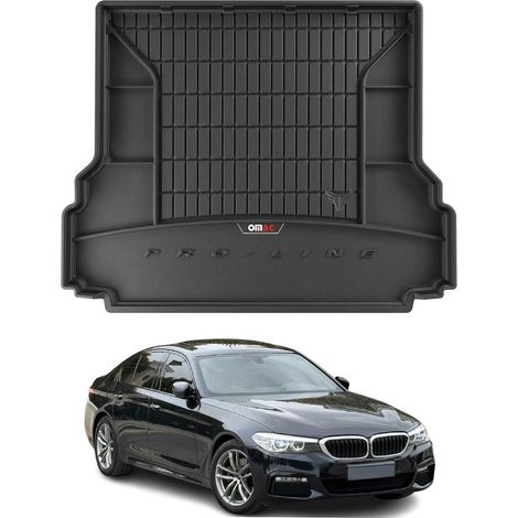 Tapis de Coffre 3D TPE Premium Compatible avec BMW 5er G31 Kombi 2017-2022  Bac de Protection de Coffre Intérieur antidérapant Revêtement de Coffre Bords Hauts pour Voiture Noir (1/5)