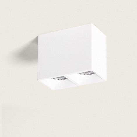 Aplique de Techo Cuadrado Doble Traxim  Blanco (1/4)