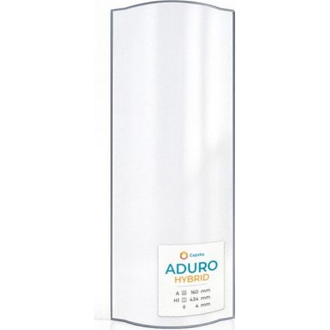 Vitre Aduro HYBRID - Verre Courbe Latéral pour poêle à bois - 160 x 434 mm (A x H) - 4 mm