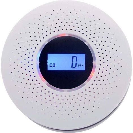 Carbon monoxide alarm detector and smoke detector with digital LCD display (1/4)