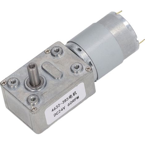 Moteur Réducteur DC 24V 60RPM, Engrenage Rectangulaire Haute Précision (1/5)