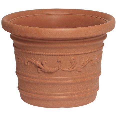 Vase prestige en re'sine festonne'e de'core'e 60x44 cm pour plantes fleurs balcons et terrasses