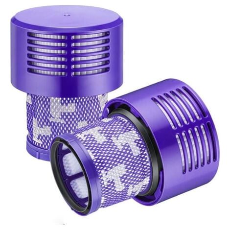 2 Paquet Lavables Rutilisables Filtre de Remplacement pour Dyson V10 Cyclone Animal Absolute Motorhead Total Clean Pro Extra Aspirateur Sans Fil avec Brosse de nettoyage,TRIMEC (1/5)