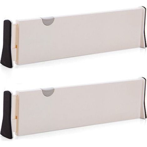 Séparateurs de Tiroir ( Lot de 2), Organisateurs de Tiroir Réglables, (28.3 - 44cm) Diviseur de Tiroir Cuisine pour Chambre, Salle de Bain, Bureau, Placard-- (1/5)
