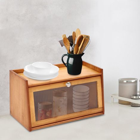 Wooden Cabinet with Door Mini Kitchen Cabinet Storage Cabinet Tabletop (1/5)